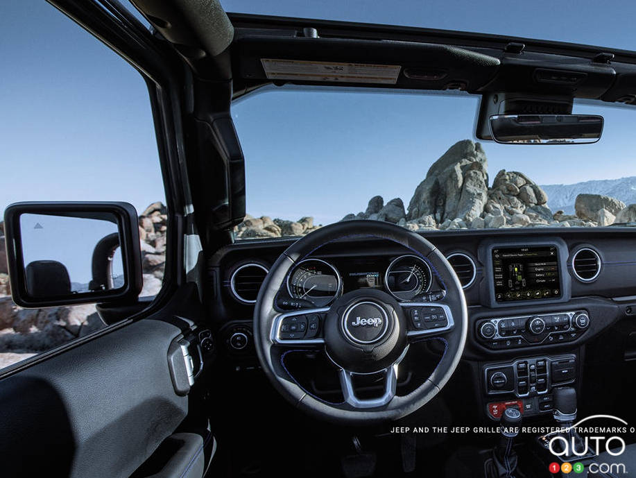 The interior of the Jeep Gladiator 4xe?